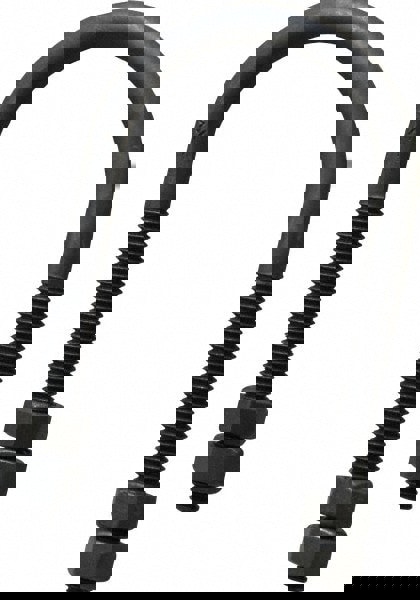 Round U-Bolt: Without Mount Plate, 3/8-16 UNC, 2-1/2